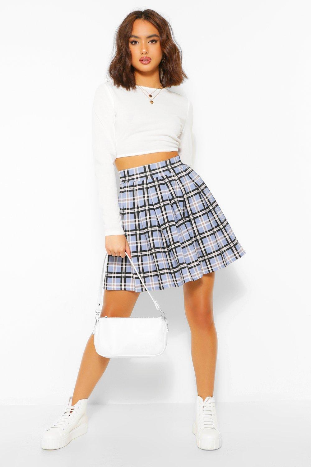 Pleated side store split tennis skirt